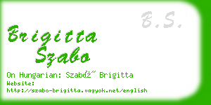 brigitta szabo business card